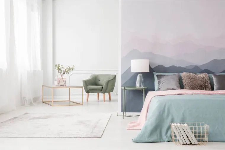 Papier peint chambre, Fort-Mahon-Plage, Elite Peinture